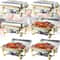 SemiGold Plated Stainless Steel Chafing Dish Buffet Set 8QT9QT Rectangular Catering Warmer24 Pack 3