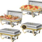 SemiGold Plated Stainless Steel Chafing Dish Buffet Set 8QT9QT Rectangular Catering Warmer24 Pack 7