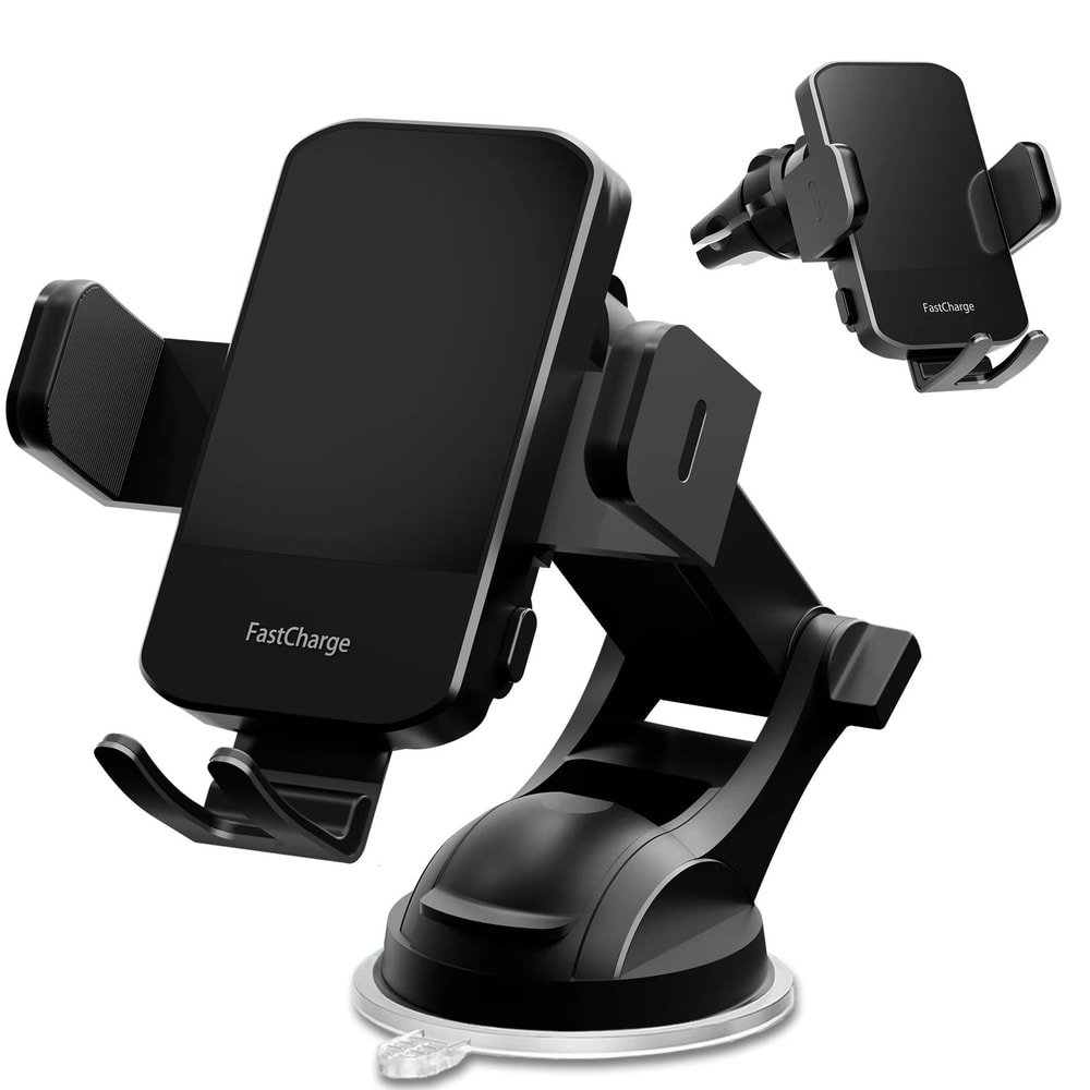 15W Wireless Car Charger Phone Holder Auto Clamping Fast Charge Car Mount For IPhone And Samsung 6