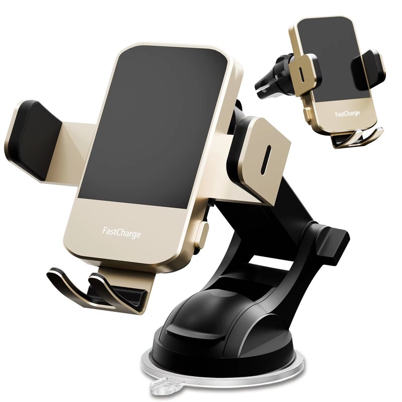 15W Wireless Car Charger Phone Holder Auto Clamping Fast Charge Car Mount For IPhone And Samsung 7