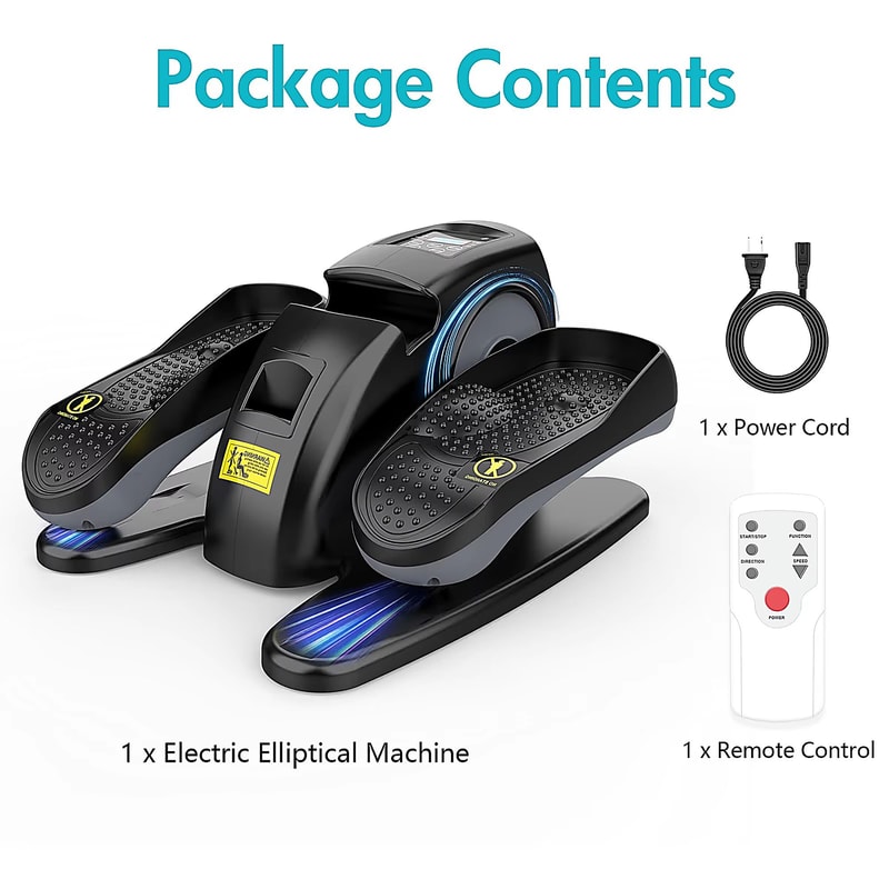 Under Desk Elliptical Machine Portable Silent Pedal Exerciser For Home Fitness 8