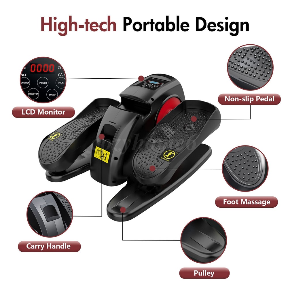 Under Desk Elliptical Machine Portable Silent Pedal Exerciser For Home Fitness 1