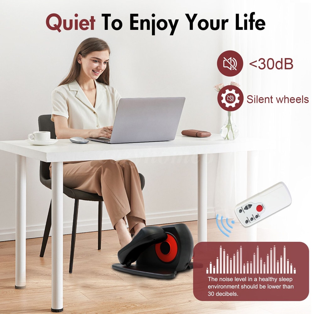 Under Desk Elliptical Machine Portable Silent Pedal Exerciser For Home Fitness 4