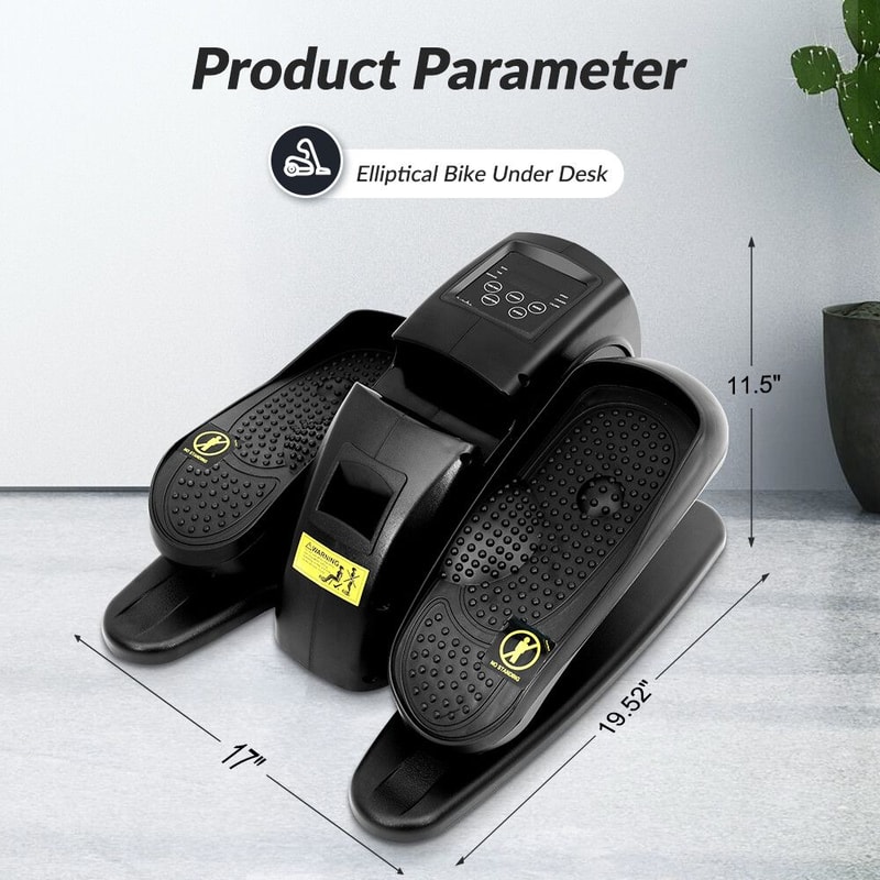Under Desk Elliptical Machine Portable Silent Pedal Exerciser For Home Fitness 7