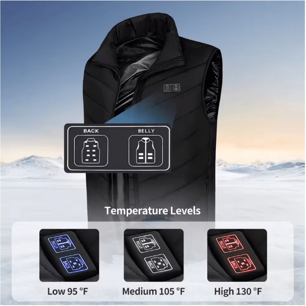 Womens Heated Vest With 5in1 Smart Controller LightsOut Design Battery Not Included 1