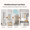 Multifunctional Clothing Rack For Hanging Clothes With Shoe Shelves Coat Garment Rack Organizer For 2