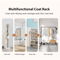 Multifunctional Clothing Rack For Hanging Clothes With Shoe Shelves Coat Garment Rack Organizer For 2
