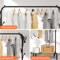 Multifunctional Clothing Rack For Hanging Clothes With Shoe Shelves Coat Garment Rack Organizer For 4
