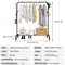 Multifunctional Clothing Rack For Hanging Clothes With Shoe Shelves Coat Garment Rack Organizer For 5
