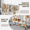 Adjustable Double Rod Rolling Garment Rack With Double Shoe Shelves 47247874in Wide 3