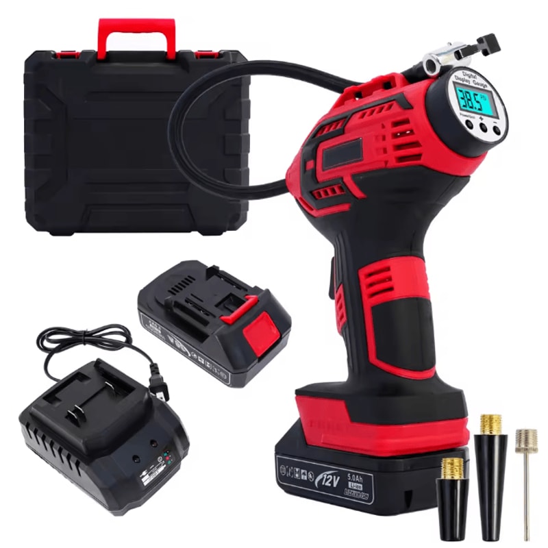 20V Portable Air Compressor Digital Tire Inflator With 12V Car Adapter For Car Motorcycle Bicycle A 0