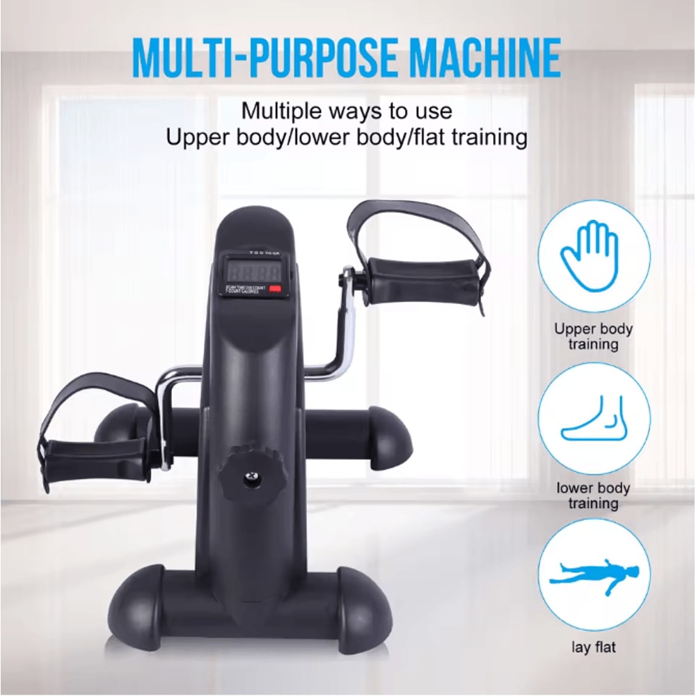 Portable Under Desk Pedal Exerciser Mini Exercise Bike With LCD Screen For Leg And Arm Training 2