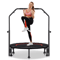 48Inch Foldable Fitness Trampoline Rebounder With Adjustable Handrail For Indoor And Outdoor Workou 0