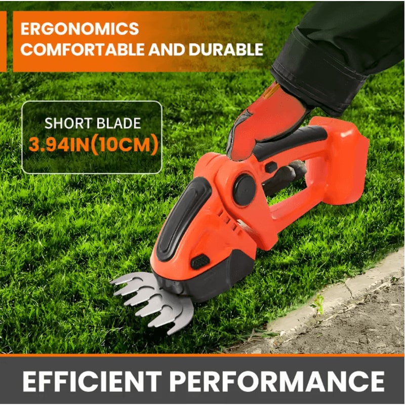 390W 24V Cordless Hedge Trimmer And Grass Cutter 2in1 With Dual Batteries And Charger 2
