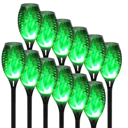 solar flickering flame outdoor garden light landscape stake waterproof solar yard decor