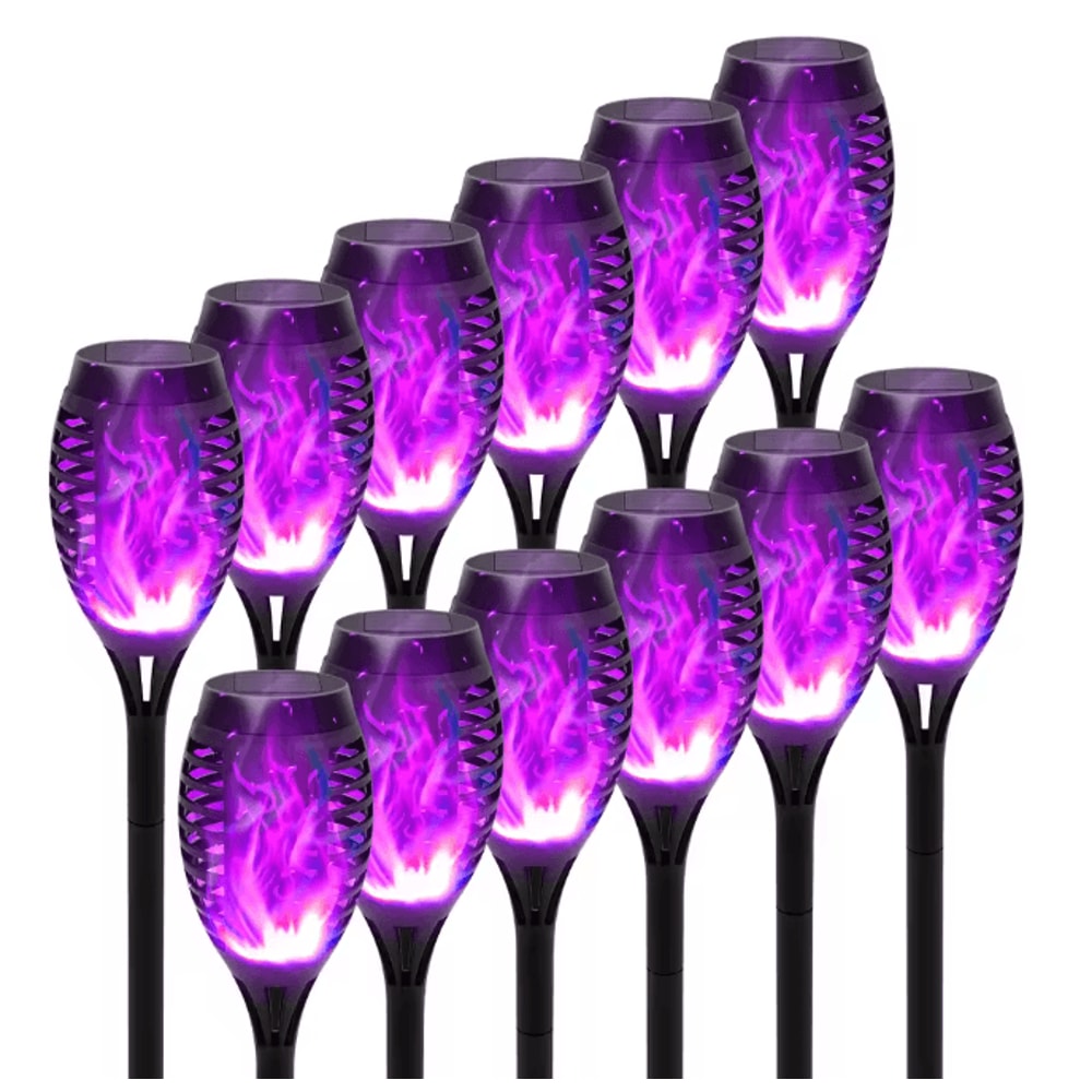 Solar Flickering Flame Outdoor Garden Light Landscape Stake Waterproof Solar Yard Decor 10