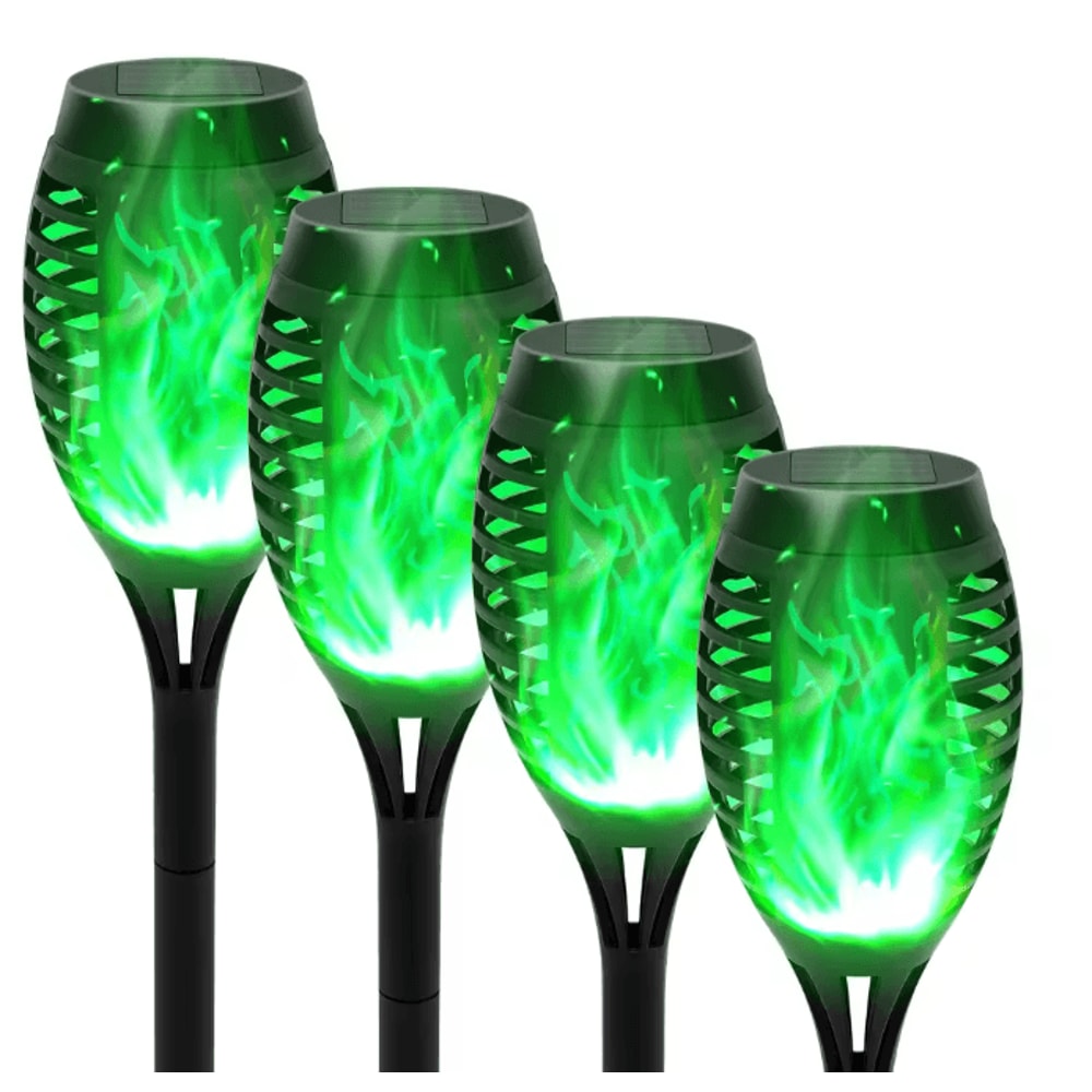 Solar Flickering Flame Outdoor Garden Light Landscape Stake Waterproof Solar Yard Decor 7