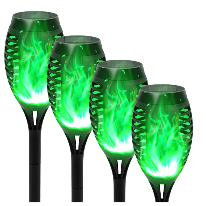 Solar Flickering Flame Outdoor Garden Light Landscape Stake Waterproof Solar Yard Decor 7