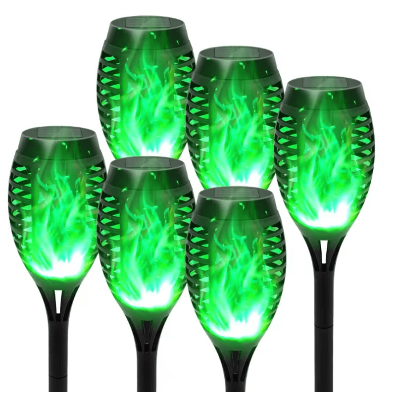 Solar Flickering Flame Outdoor Garden Light Landscape Stake Waterproof Solar Yard Decor 8