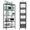 5Tier Heavy Duty Metal Shelving Unit With Wheels Adjustable Foldable Storage Rack For Home Kitchen 1