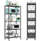5Tier Heavy Duty Metal Shelving Unit With Wheels Adjustable Foldable Storage Rack For Home Kitchen 1