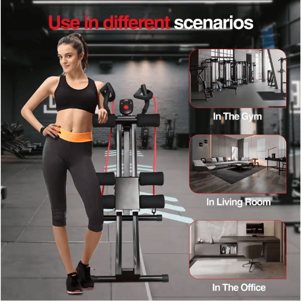Foldable Ab Machine Core Trainer With LCD Display For Home Gym Fitness Workout 3
