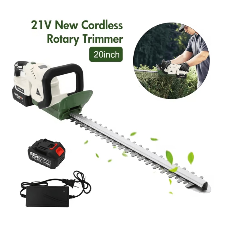 21V Cordless Rotary Trimmer With 20Inch DualAction Blade And 30Ah Battery With Fast Charger 1