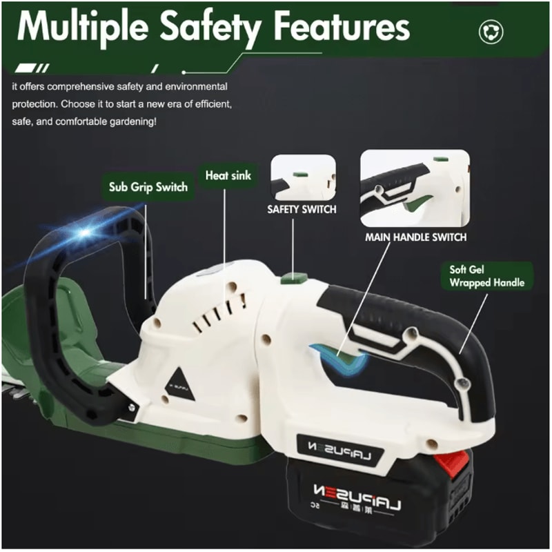 21V Cordless Rotary Trimmer With 20Inch DualAction Blade And 30Ah Battery With Fast Charger 3