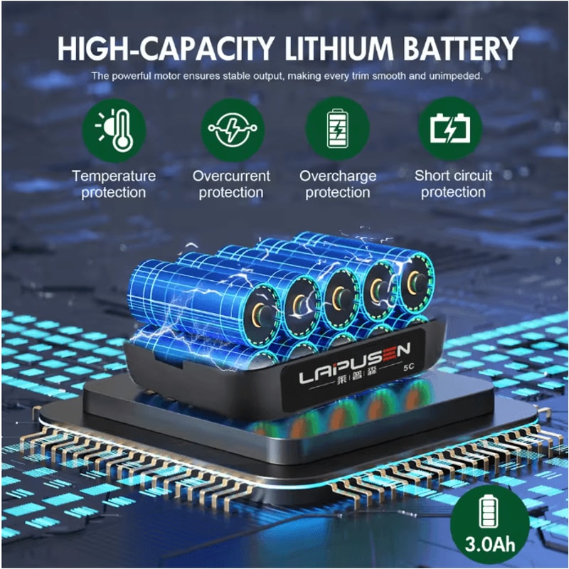 21V Cordless Rotary Trimmer With 20Inch DualAction Blade And 30Ah Battery With Fast Charger 4