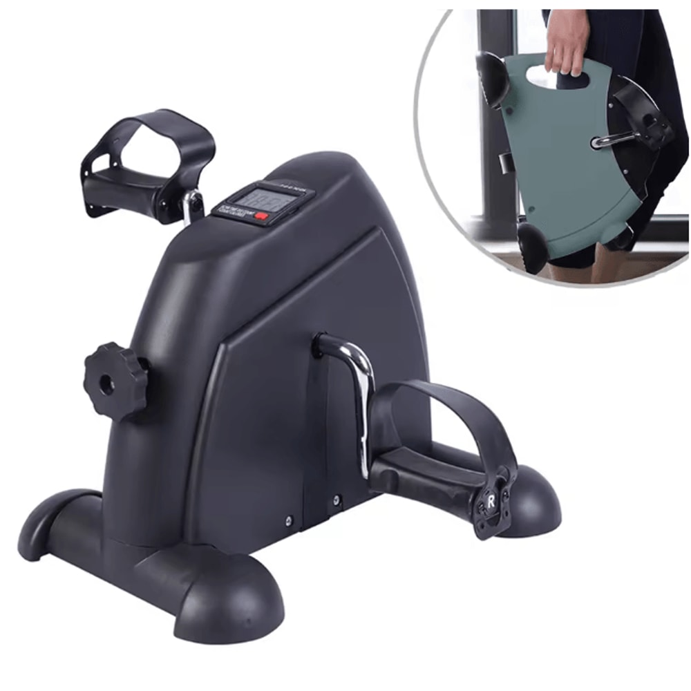 Motorized Mini Under Desk Pedal Exerciser Bike With LCD Display For Leg Arm And Knee Workout 0