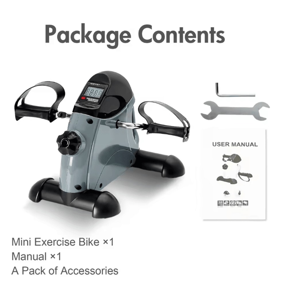 Motorized Mini Under Desk Pedal Exerciser Bike With LCD Display For Leg Arm And Knee Workout 9