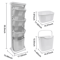24Tier Rolling Laundry Basket Cart With Removable Storage Buckets Plastic Hamper With 4 Wheels 7