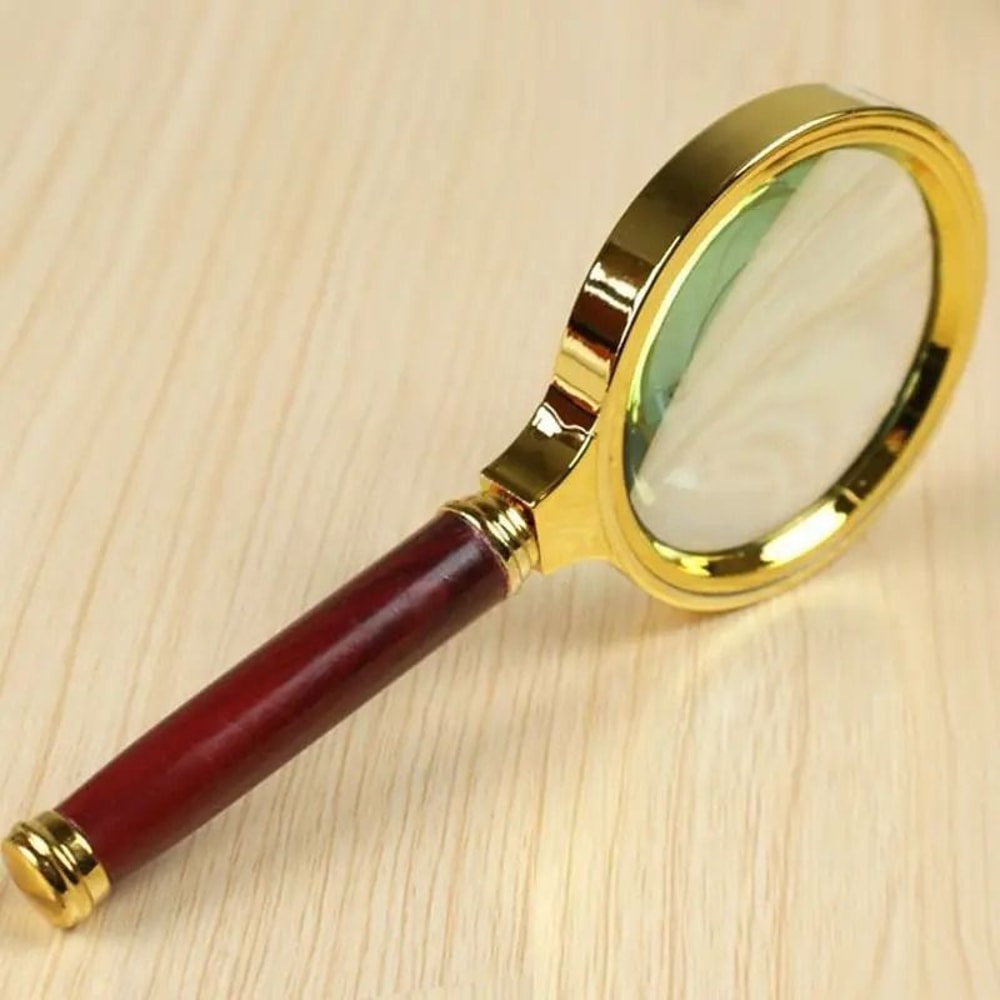 Handheld Metal 50x HighDefinition Magnifying Glass Metal Frame Magnifier For Reading Scientific Ex