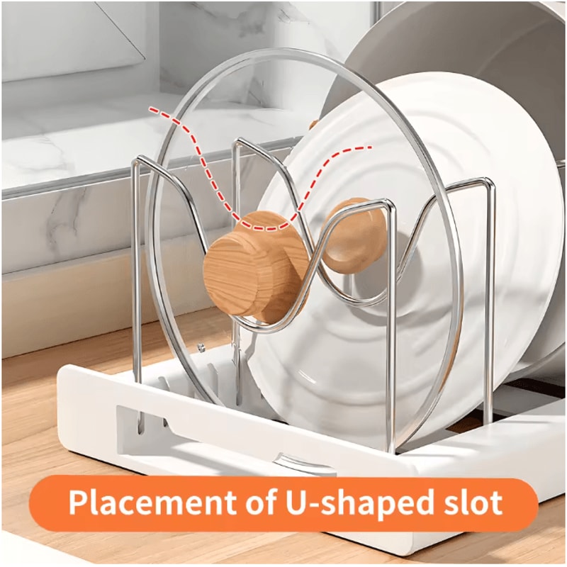 Expandable Utensil And Cookware Storage Rack With 12 Adjustable Shelves For Kitchen Cabinets 2