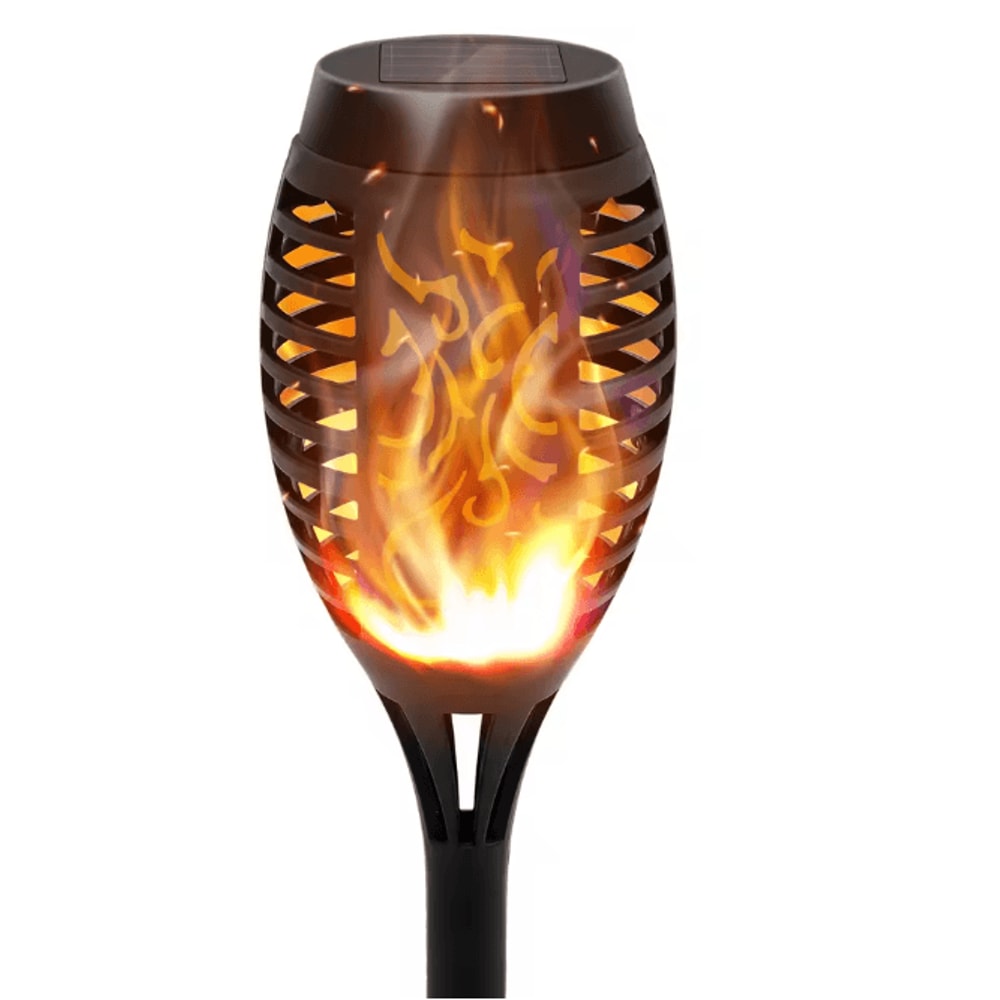 6Pack Solar Outdoor Flickering Flame LED Lights Waterproof Solar Torch Lights For Garden Yard Patio 3