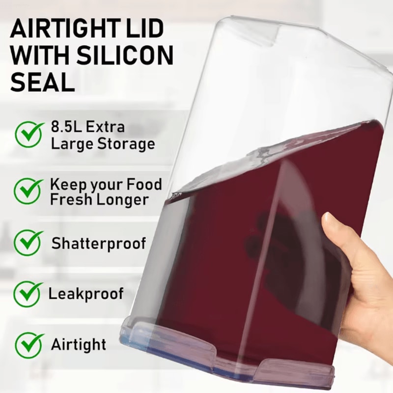 2Pack 85 L Airtight Food Storage Containers With Lids And Labels For Kitchen Pantry Organization 5