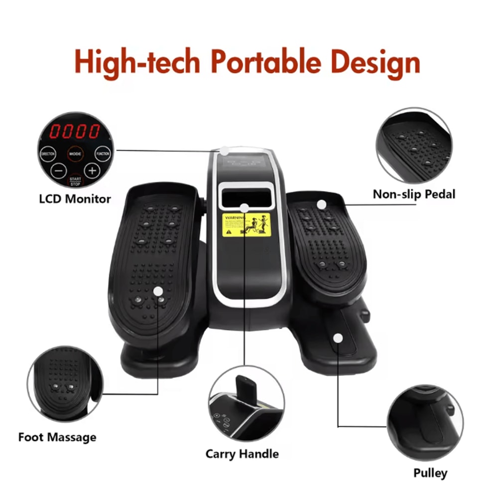 Electric Under Desk Elliptical Pedal Exerciser With LCD Display And Remote Control 12 Adjustable Sp 1