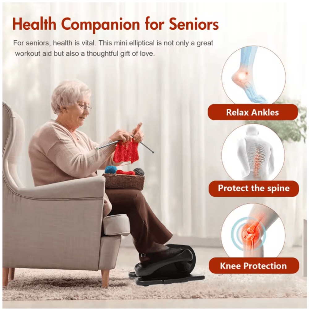 Electric Under Desk Elliptical Pedal Exerciser With LCD Display And Remote Control 12 Adjustable Sp 4