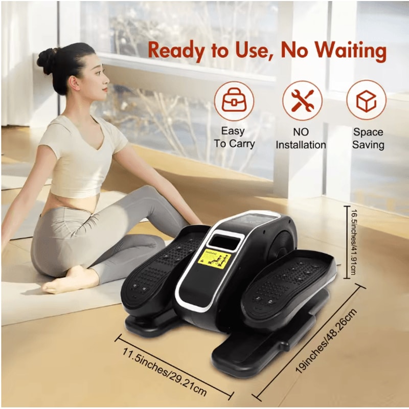 Electric Under Desk Elliptical Pedal Exerciser With LCD Display And Remote Control 12 Adjustable Sp 5