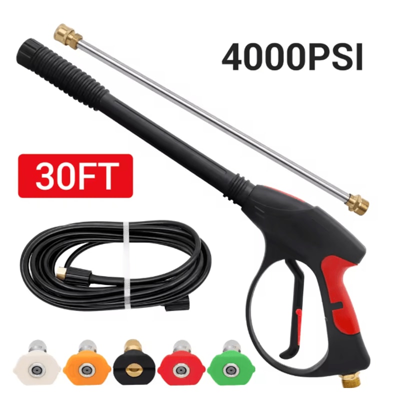 Premium HighPressure Washer Gun With Power Washer Spray Wand And 5 Quick Connect Nozzles 0