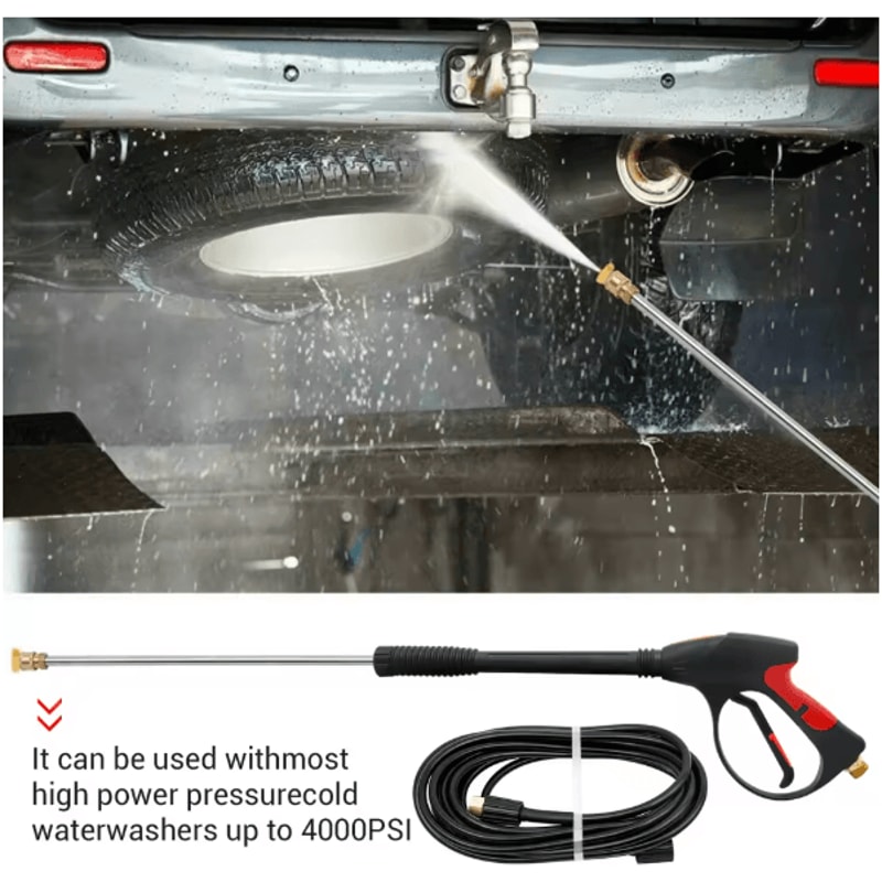 Premium HighPressure Washer Gun With Power Washer Spray Wand And 5 Quick Connect Nozzles 2