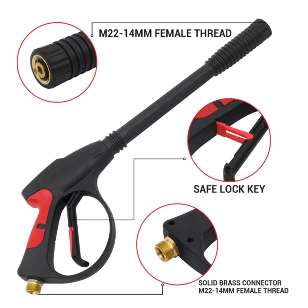 Premium HighPressure Washer Gun With Power Washer Spray Wand And 5 Quick Connect Nozzles 4