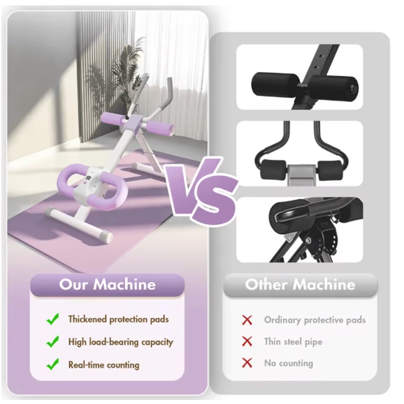 Adjustable Folding Ab Workout Machine Crunch Trainer For Core And Full Body Home Workouts 5