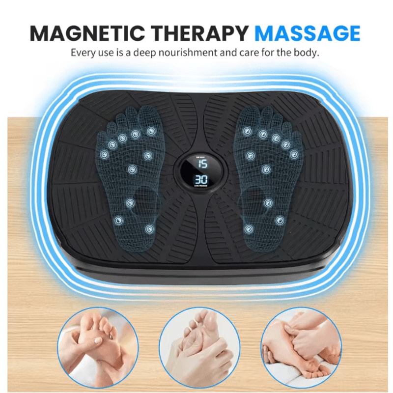 Portable Vibration Plate Exercise Machine With Resistance Bands And 9 Preset Modes For Whole Body W 3