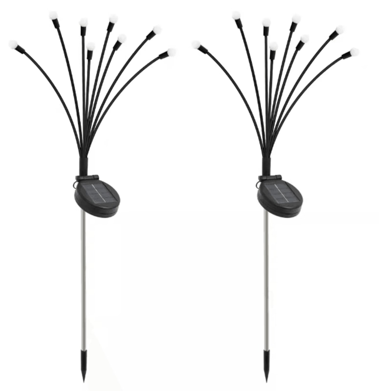 8 Head Solar Firefly Lights Waterproof Swaying Outdoor Garden Pathway Lights With Flexible Stems 6