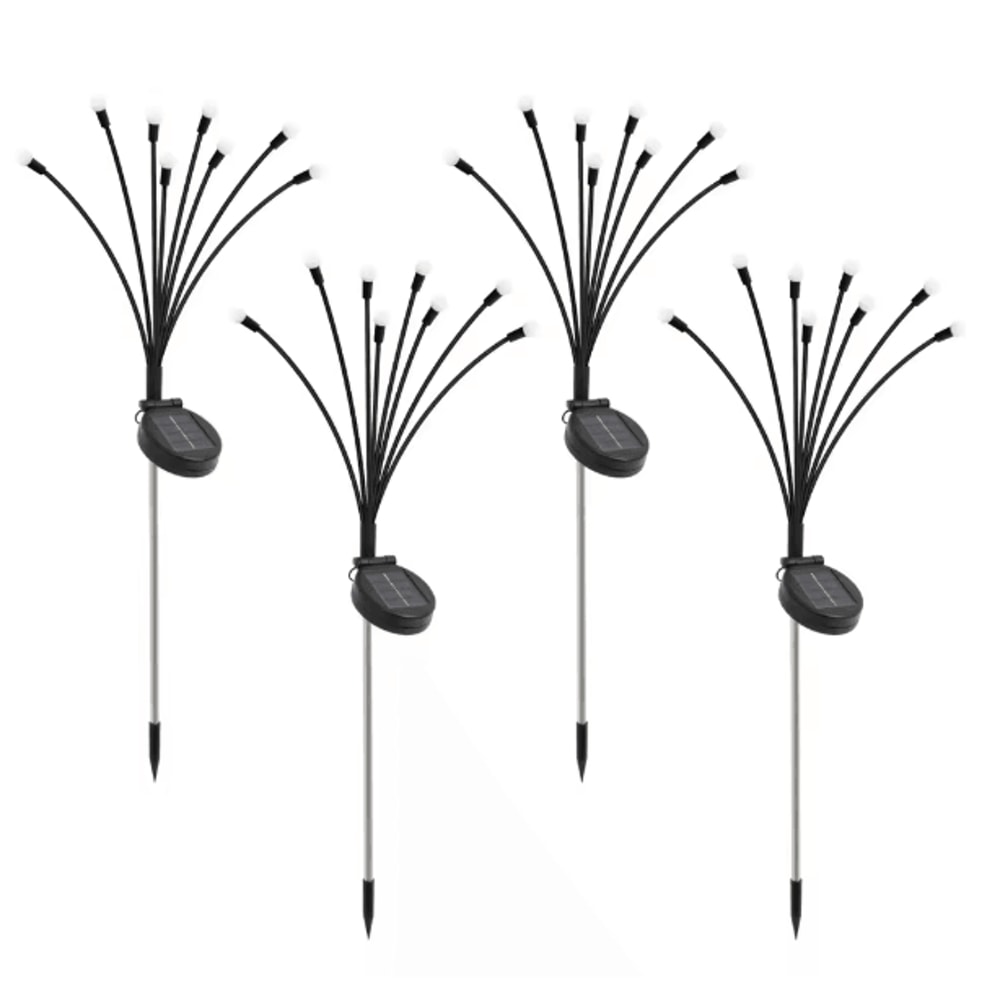 8 Head Solar Firefly Lights Waterproof Swaying Outdoor Garden Pathway Lights With Flexible Stems 7