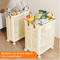 Large Foldable Rolling Laundry Basket Plastic Hamper With Removable Bag For Bathroom Balcony And Be 2