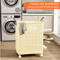 Large Foldable Rolling Laundry Basket Plastic Hamper With Removable Bag For Bathroom Balcony And Be 3