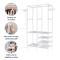 Freestanding Metal Garment Rack With Shelves And Shoe Organizer Storage For Bedroom Closet 8