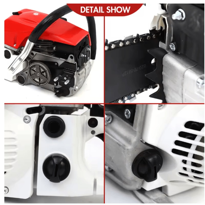 52cc 2 Stroke 20 Inch Gas Chainsaw Portable Air Cooled Wood Cutting Saw For Logging And Firewood 3